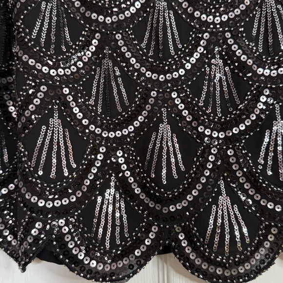 Blue Rain Midnight Black Sequin Skirt size M - Picture 2 of 12